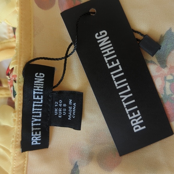 Pretty Little Things Strawberry Yellow Lace-Up Top - Picture 6 of 7